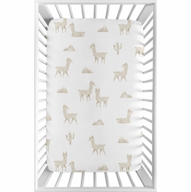 Boho Llama Collection Mini Crib Sheet