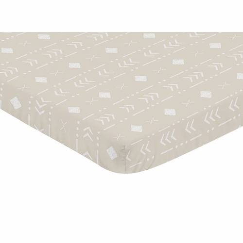 Boho Llama Collection Mini Crib Sheet - Aztec Geometric Print - alt image 1