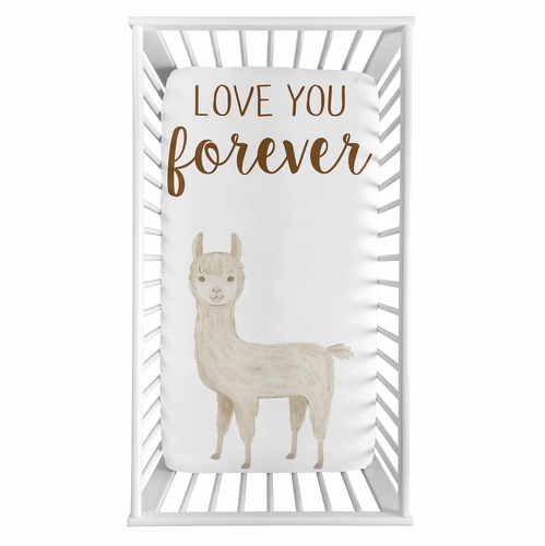 Boho Llama Collection Photo Op Crib Sheet - alt image 1
