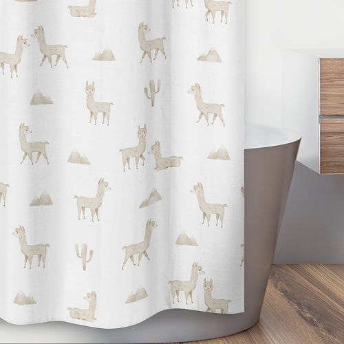 Boho Llama Collection Shower Curtain - alt image 2