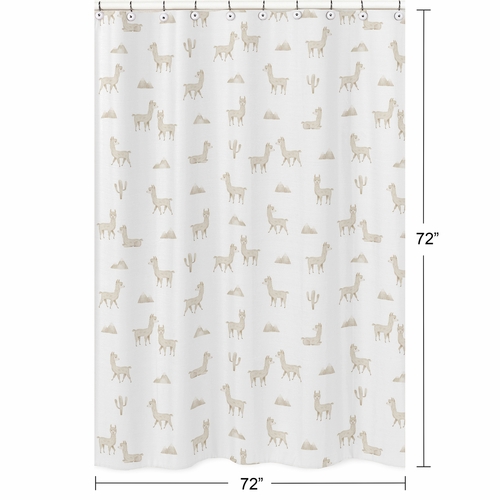 Boho Llama Collection Shower Curtain - alt image 4