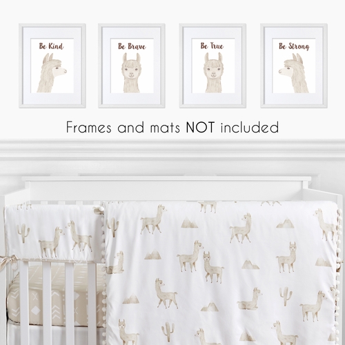 Boho Llama Collection Wall Art Prints - Set of 4 - alt image 1