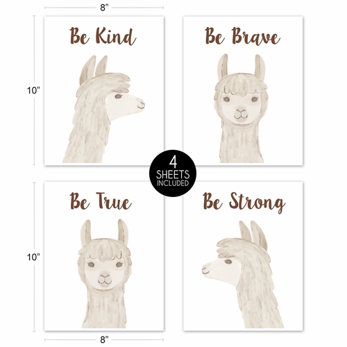 Boho Llama Collection Wall Art Prints - Set of 4 - alt image 4