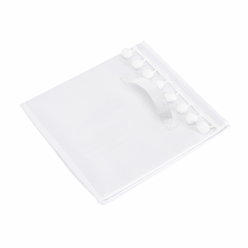 Boho Llama Collection White Pom Pom Foldable Fabric Storage Bins - alt image 3