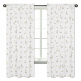 Boho Llama Collection Window Panels - Set of 2