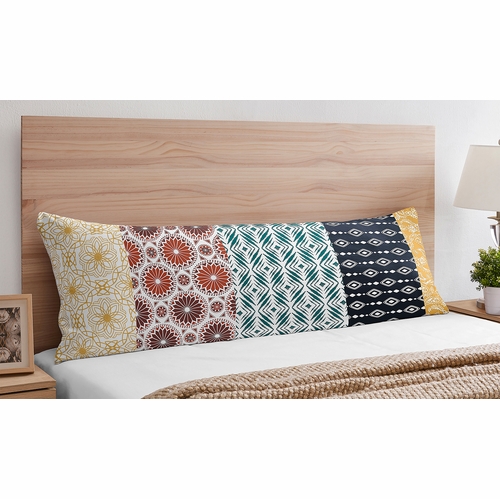 Boho Patterned Stripe Collection Full Length Body Pillow Cover - alt image 2