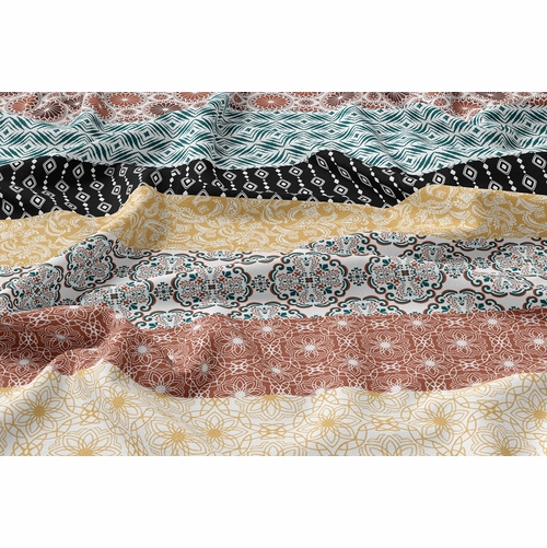 Boho Patterned Stripe Collection Queen Duvet Cover Bedding Set - alt image 4