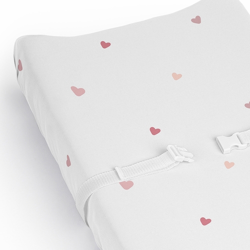 Boho Rainbow and Hearts Collection Changing Pad Cover Sheet - alt image 3
