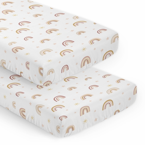 Boho Rainbow Collection 2 Pack Crib Sheets