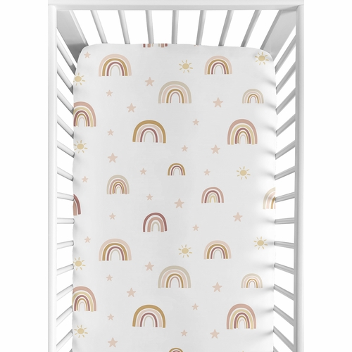Boho Rainbow Collection 2 Pack Crib Sheets - alt image 1