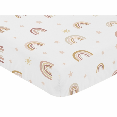 Boho Rainbow Collection Crib Sheet - alt image 2
