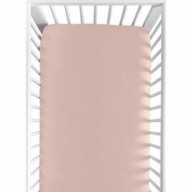 Boho Rainbow Collection Crib Sheet - Solid Dusty Rose