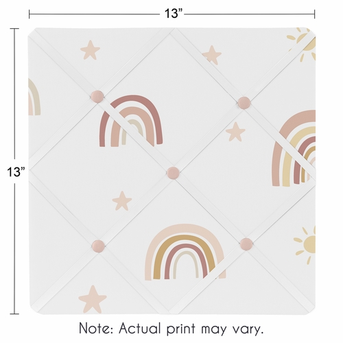 Boho Rainbow Collection Fabric Memo Board - alt image 2