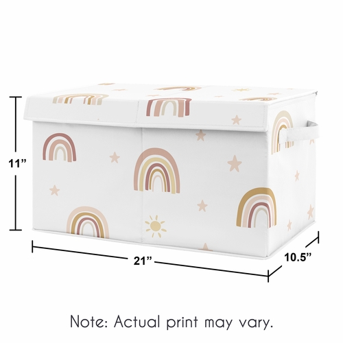 Boho Rainbow Collection Fabric Toy Bin Storage - alt image 2