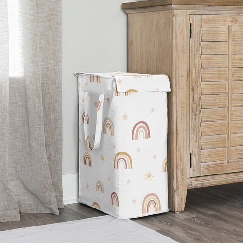 Boho Rainbow Collection Laundry Hamper with Handles - alt image 1