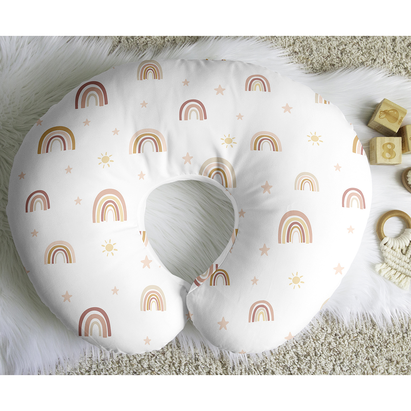 Boho Rainbow Collection Nursing Breastfeeding Pillow Cover