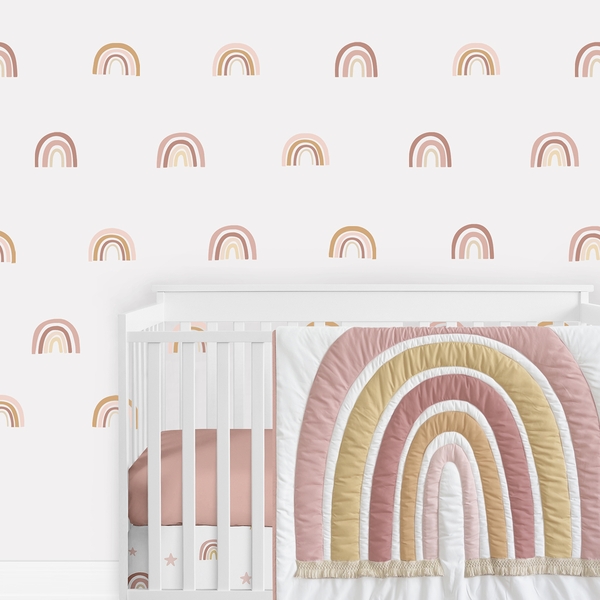 Boho Rainbow Collection Peel and Stick Wall Decal Stickers - Set of 4 ...