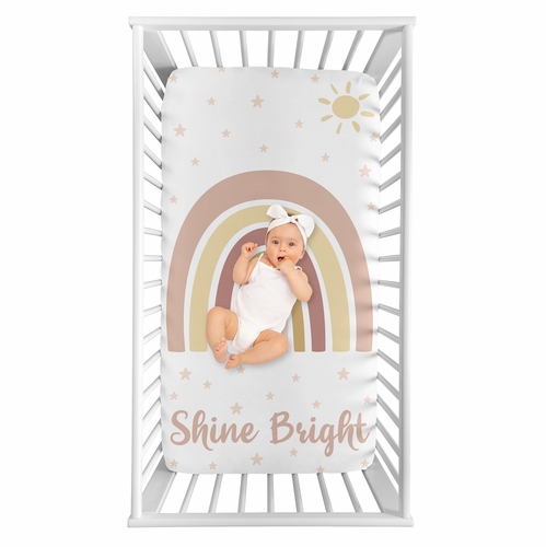 Boho Rainbow Collection Photo Op Crib Sheet