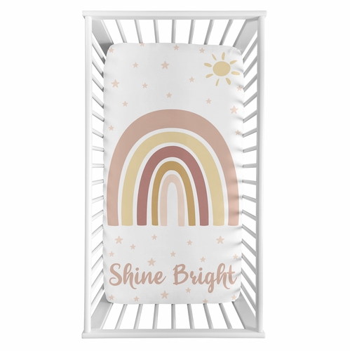 Boho Rainbow Collection Photo Op Crib Sheet - alt image 1