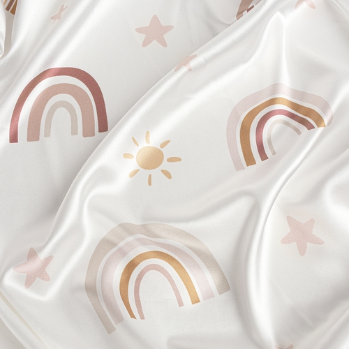 Boho Rainbow Collection Satin Fitted Crib Sheet - alt image 1
