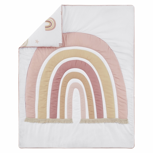 Boho Rainbow Collection Sweet Jojo Designs 6 Piece Crib Bedding + BreathableBaby Breathable Mesh Liner - alt image 3
