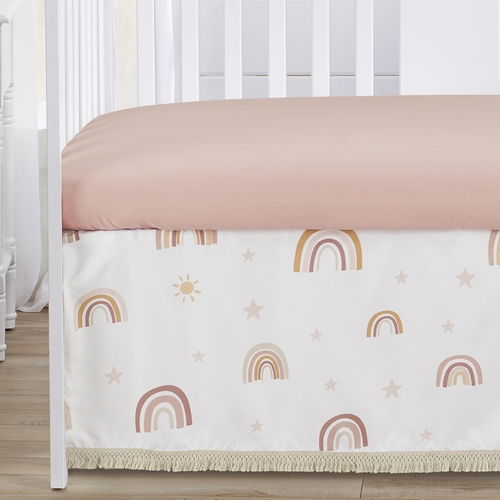 Boho Rainbow Collection Sweet Jojo Designs 6 Piece Crib Bedding + BreathableBaby Breathable Mesh Liner - alt image 4