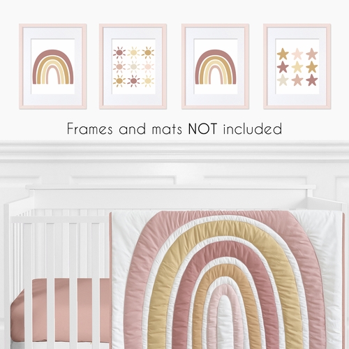 Boho Rainbow Collection Wall Art Prints - Set of 4 - alt image 1