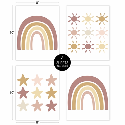 Boho Rainbow Collection Wall Art Prints - Set of 4 - alt image 4