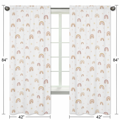 Boho Rainbow Collection Window Panels - Set of 2 - alt image 4