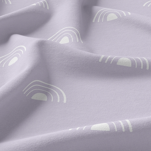 Boho Rainbow Lavender Purple and White Full Length Body Pillow Cover - alt image 3