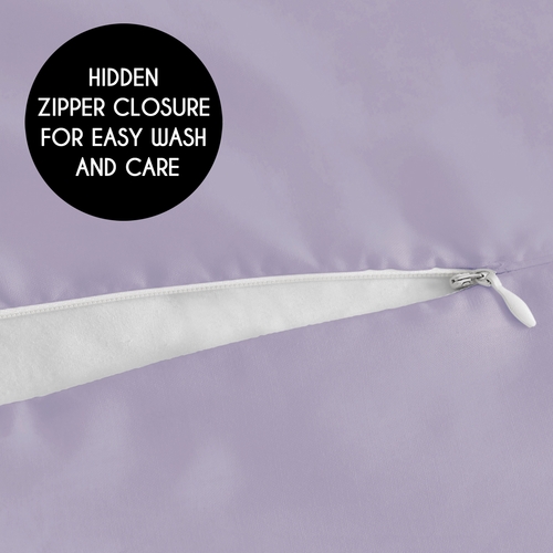 Boho Rainbow Lavender Purple and White Full Length Body Pillow Cover - alt image 4