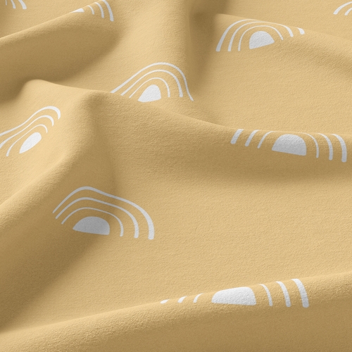 Boho Rainbow Mustard and White Twin Sheet Set - alt image 3