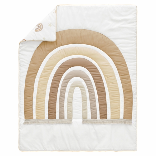 Boho Rainbow Neutral Collection 4 Piece Crib Bedding - alt image 2
