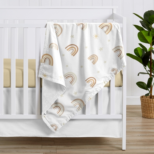 Boho Rainbow Neutral Collection Baby Blanket - alt image 1