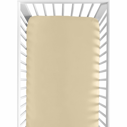 Boho Rainbow Neutral Collection Crib Sheet - Solid Mustard Yellow