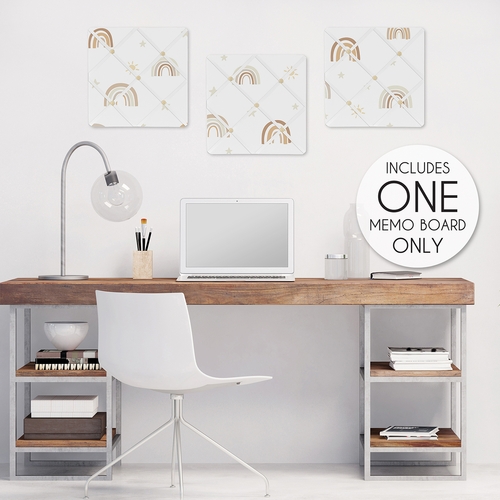 Boho Rainbow Neutral Collection Fabric Memo Board - alt image 1