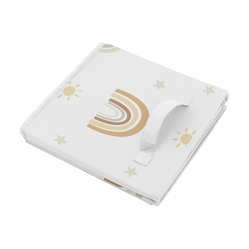 Boho Rainbow Neutral Collection Fabric Toy Bin Storage - alt image 3