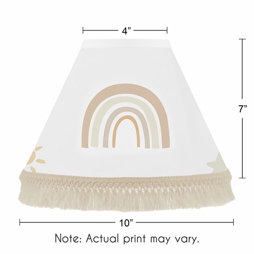 Boho Rainbow Neutral Collection Lamp Shade - alt image 2