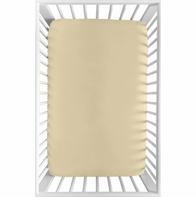 Boho Rainbow Neutral Collection Mini Crib Sheet - Solid Mustard Yellow