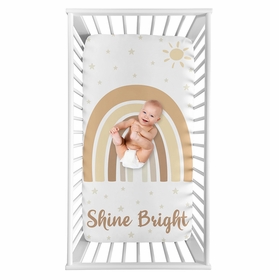 Boho Rainbow Neutral Collection Photo Op Crib Sheet