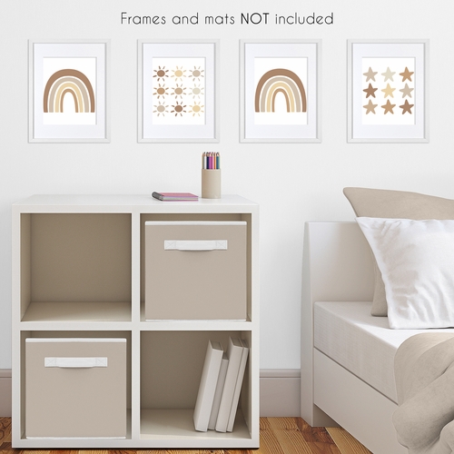 Boho Rainbow Neutral Collection Wall Art Prints - Set of 4 - alt image 2