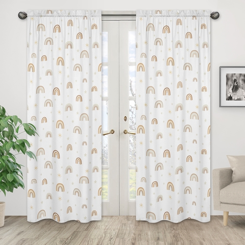Boho Rainbow Neutral Collection Window Panels - Set of 2 - alt image 1