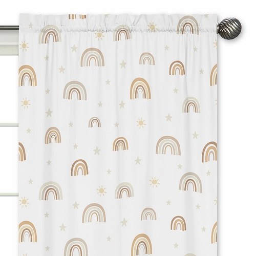 Boho Rainbow Neutral Collection Window Panels - Set of 2 - alt image 2