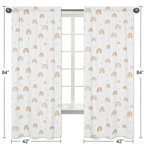 Boho Rainbow Neutral Collection Window Panels - Set of 2 - alt image 4