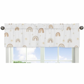 Boho Rainbow Neutral Collection Window Valance