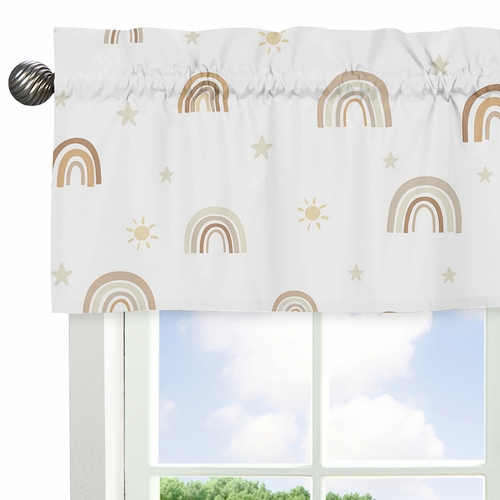 Boho Rainbow Neutral Collection Window Valance - alt image 3
