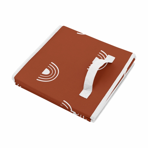 Boho Rainbow Rust and White Foldable Fabric Storage Bins - alt image 3