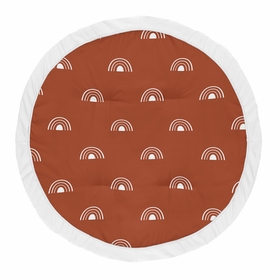 Boho Rainbow Rust and White Playmat