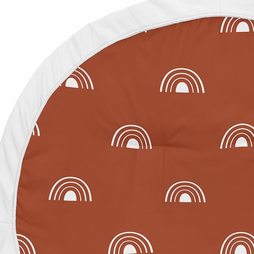 Boho Rainbow Rust and White Playmat - alt image 2