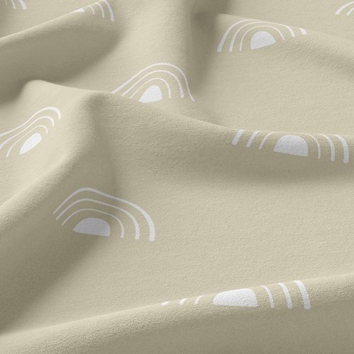 Boho Rainbow Taupe and White Full Length Body Pillow Cover - alt image 3